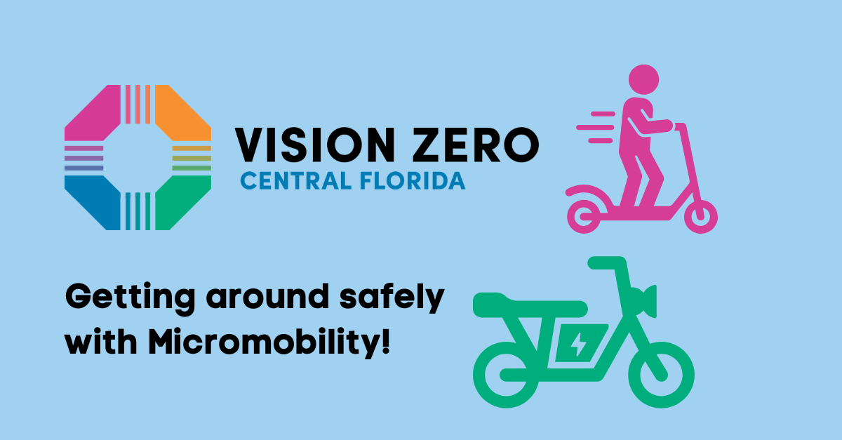 Image of electric bicycle and electric scooter to illustrate safety on micro-mobility devices